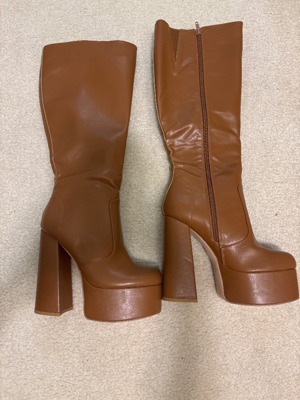 Retro Brown Tall Boots